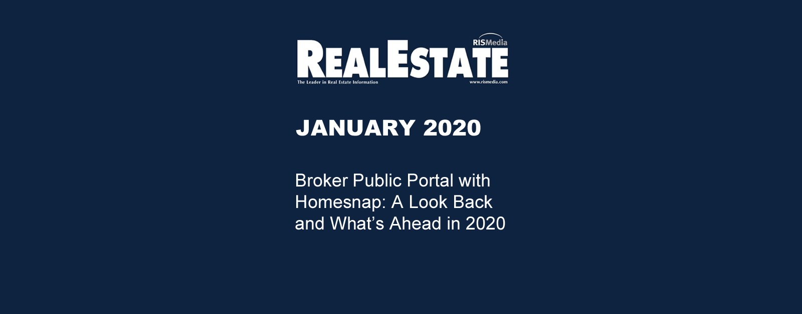 Real Estate Magazine Jan 2020